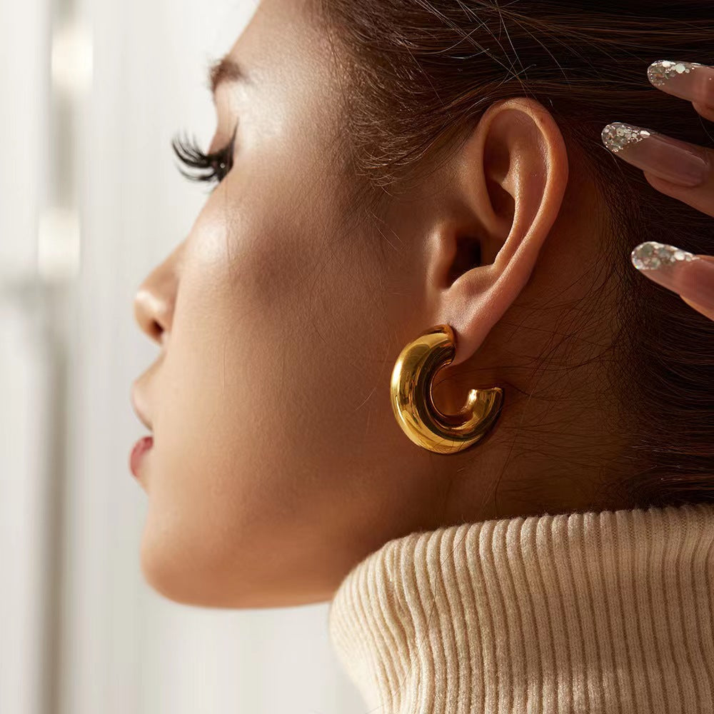 Rhodium Plated Feather Ear Cuffs - ComfyEarrings.com